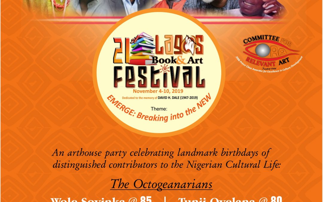 2019 LAGOS BOOK & ART FESTIVAL PARTY HONOURS EMINENT CULTURE WORKERS